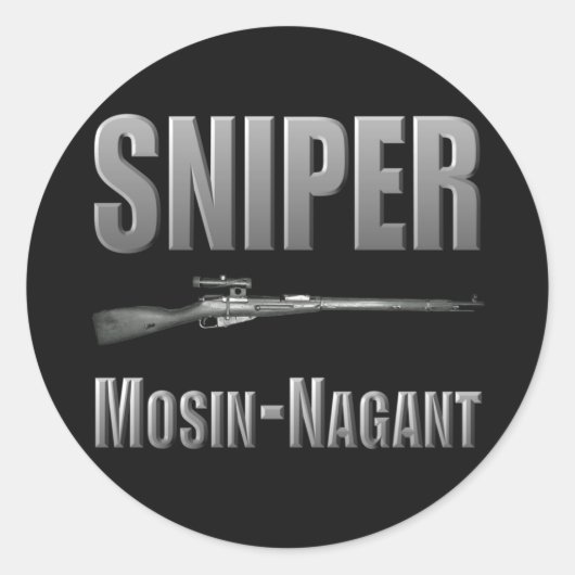 Sticker Rond Sniper Mosin-Nagant (Devant)