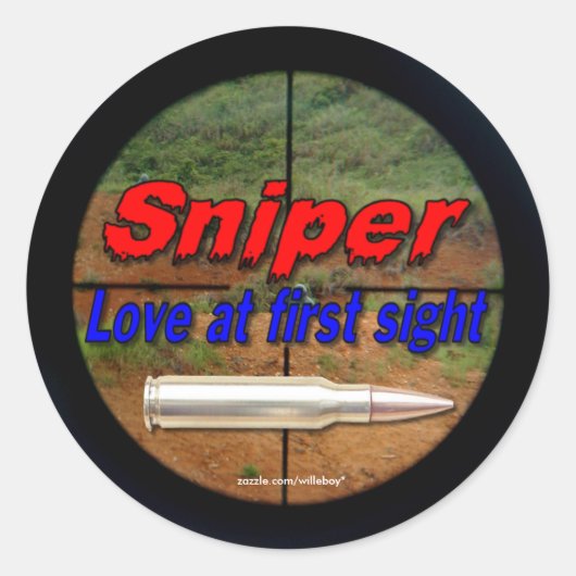 Sticker Rond Snipers sniper armée marine marine lrrp (Devant)