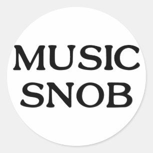 Sticker Rond Snob de musique