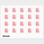 Sticker Rond Snobby Rosa (Feuille)