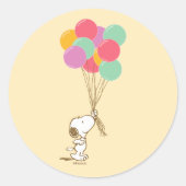 Sticker Rond Snoopy et ballons (Devant)
