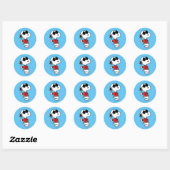Sticker Rond Snoopy "Joe Cool" Standing (Feuille)