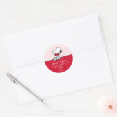 Sticker Rond Snoopy | Little Sweetheart Baby Shower Classic Rou (Enveloppe)