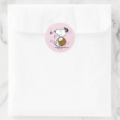 Sticker Rond Snoopy Pâques Beagle (Sac)