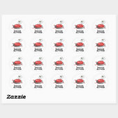 Sticker Rond Snooze Button Funny Plug (Feuille)