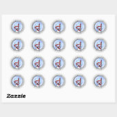 Sticker Rond Snorkel Westie Porthole KiniArt (Feuille)