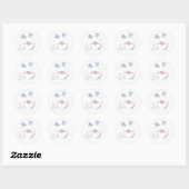 Sticker Rond Snow Bunnies Easter Photo Frame (Feuille)