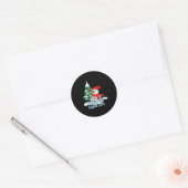 Sticker Rond Snow-fi Signal Lost Funny Snowman Christmas Art (Enveloppe)