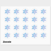 Sticker Rond Snow Flake (Feuille)