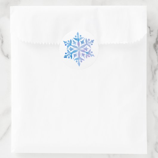 Sticker Rond Snow Flake (Sac)