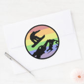 Sticker Rond Snowboard (Enveloppe)