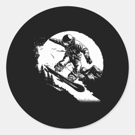 Sticker Rond Snowboard Alpine Snowboard 1 (Devant)