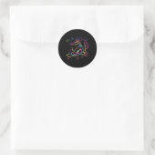 Sticker Rond Snowboard coloré Snowboard Snowboard 1 (Sac)
