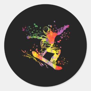 Sticker Rond Snowboard coloré Snowboard Snowboard 12