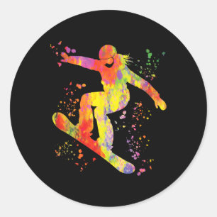 Sticker Rond Snowboard coloré Snowboard Snowboard 7