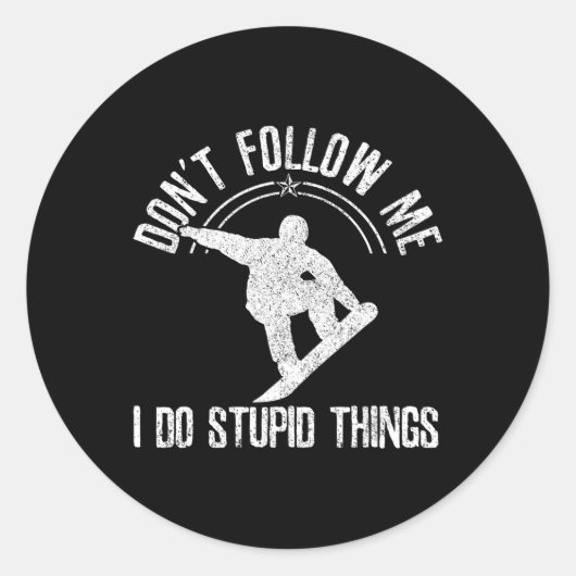 Sticker Rond Snowboard Freestyle Snowboard Snowboard Snowboarde (Devant)