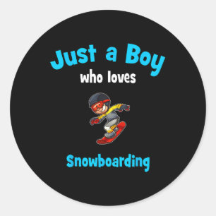 Sticker Rond Snowboard Jersey pour garçons Snowboard pour enfan