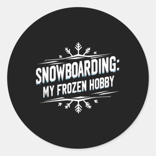 Sticker Rond Snowboard My Froid Hob (Devant)