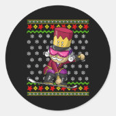 Sticker Rond Snowboard Nutcracker Snowboard Laid Noël S (Devant)