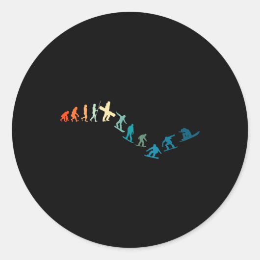 Sticker Rond Snowboard Retro Snowboard Snowboard Extreme S (Devant)