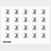 Sticker Rond Snowboard Saas-fee Suisse (Feuille)