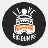 Sticker Rond Snowboard Ski Snowboard Funny Snowboard (Devant)