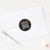 Sticker Rond Snowboard Snowboard Bacon 5 choses que j'aime Almo (Enveloppe)