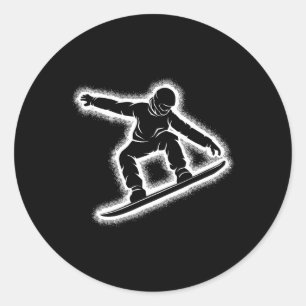 Sticker Rond Snowboard Snowboard Boys Enfants Hommes 1