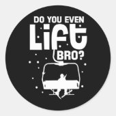 Sticker Rond Snowboard Snowboard Funny Snowboard 1 (Devant)