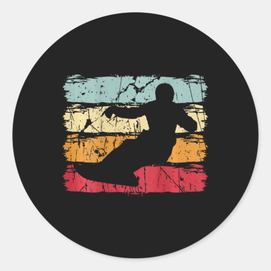 Sticker Rond Snowboard Snowboard Ski Vacances Snowboard Gi (Devant)