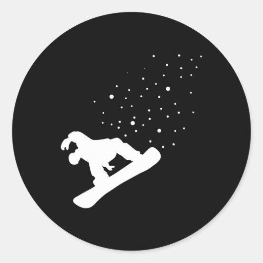Sticker Rond Snowboard Snowboard Snowboard 4 (Devant)