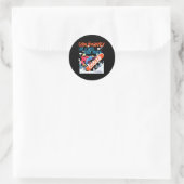 Sticker Rond Snowboard Snowboard Snowboard Comme Un Ski Sur (Sac)