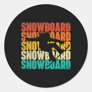 Sticker Rond Snowboard - Snowboard Snowboard Downhill Inst