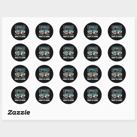 Sticker Rond Snowboard Snowboard Technique Est Top Secret (Feuille)