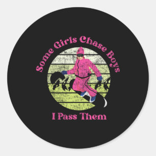 Sticker Rond Snowboard Snowboard Vintage Girl Retro some Gir