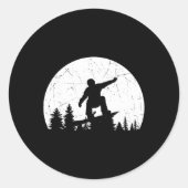 Sticker Rond Snowboard Style Libre Snowboard Snowboard Extr (Devant)
