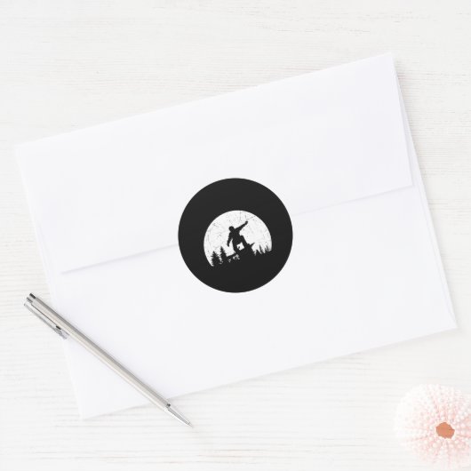 Sticker Rond Snowboard Style Libre Snowboard Snowboard Extr (Enveloppe)