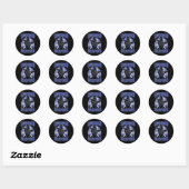 Sticker Rond Snowboard Whisperer Rock Et Roll Style Angle Aile (Feuille)