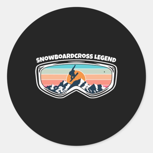 Sticker Rond Snowboardcross Snowboard Goggings As Snowboardcr (Devant)