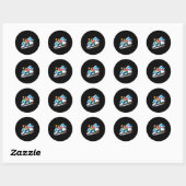 Sticker Rond Snowboarder Explorez Les Pistes Snowboard Lover (Feuille)