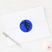 Sticker Rond Snowboardeur (Enveloppe)