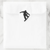 Sticker Rond Snowboardeur (Sac)