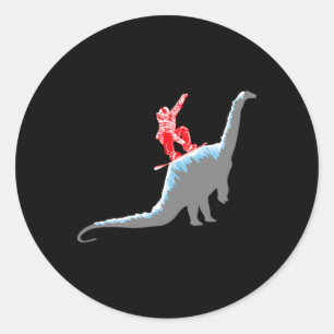 Sticker Rond Snowboardeur Faire du Snowboard Montagne Planche à