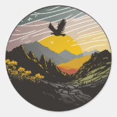 Sticker Rond Snowdonia (Devant)
