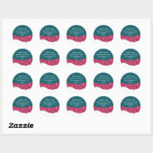 Sticker Rond Snowdrift | Adresse de retour de vacances (Feuille)