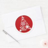 Sticker Rond Snowflake Christimas Tree (Enveloppe)
