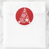 Sticker Rond Snowflake Christimas Tree (Sac)
