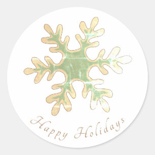 Sticker Rond Snowflake Festif Simple Festif Noël