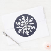 Sticker Rond Snowflake Personnalisé Avec Votre Nom (Enveloppe)