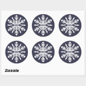 Sticker Rond Snowflake Personnalisé Avec Votre Nom (Feuille)